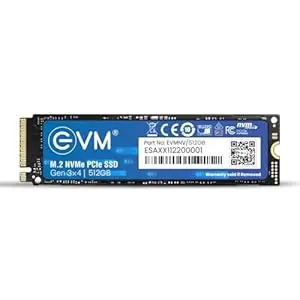 EVM 512GB Gen 3 NVMe (2280) InternalSSD - 2100MB/s Read - PCIe Gen 3x4-5-Year Warranty (EVMNV/512GB) 