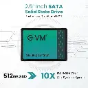 EVM 512GB 2.5-Inch SATA Internal SSD - 550MB/s Read & 500MB/s Write - 5-Year Warranty (EVM25/512GB) 