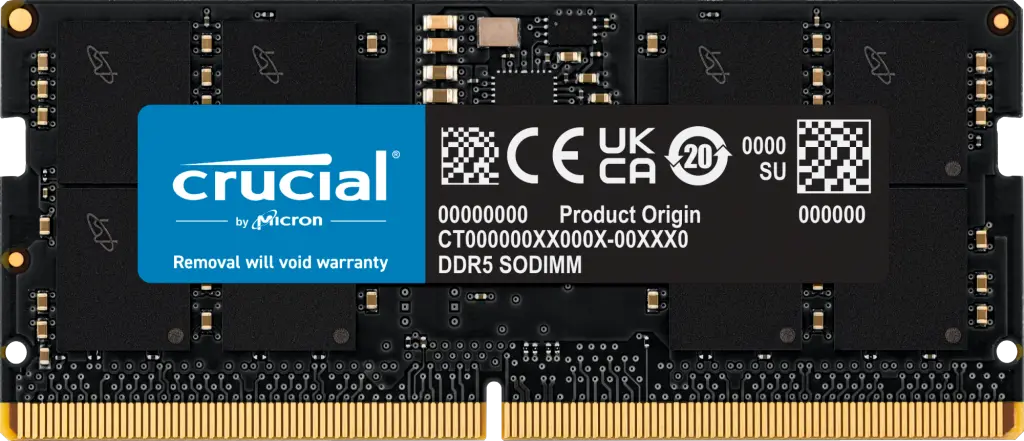 Crucial RAM 16GB DDR5 4800MHz CL40 Laptop Memory CT16G48C40S5   