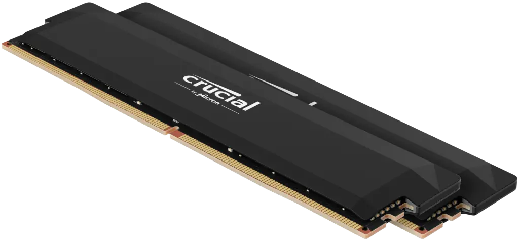 Crucial Pro DDR5-6000 32GB Kit (16GBx2) UDIMM: OC Gaming Memory Black 