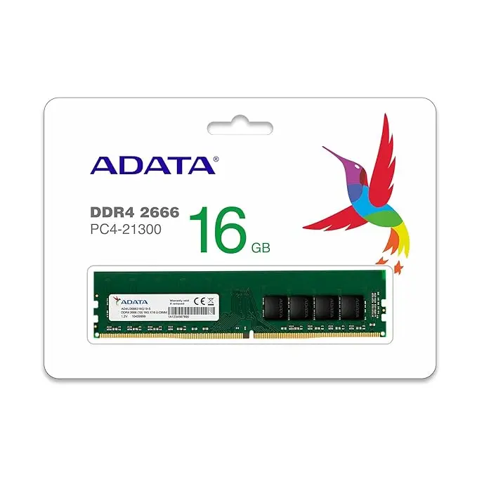 ADATA 16GB DDR4 2666MHz Desktop RAM Memory- AD4U266616G19-SGN