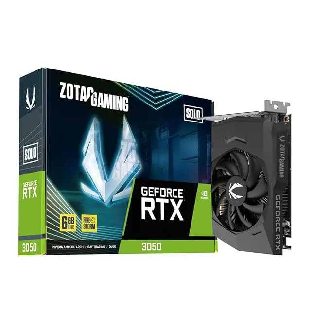 Zotac Gaming GeForce RTX 3050 6GB GDDR6 Graphics Card | 96-bit 14 Gbps Upto 1470 MHz GPU | 1 DP 1 HDMI PCI Express 4.0 8X Interface - ZT-A30510G-10L