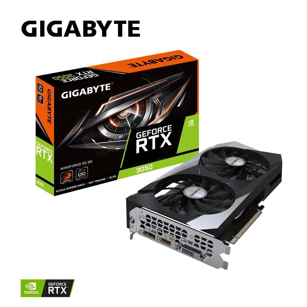 GeForce RTX™ 3050 WINDFORCE OC 8G GV-N3050WF2OC-8GD