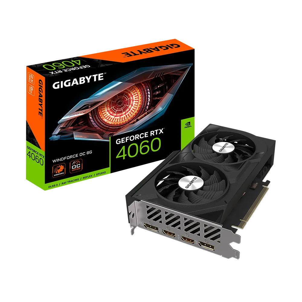 GeForce RTX™ 4060 WINDFORCE OC 8G GV-N4060WF2OC-8GD