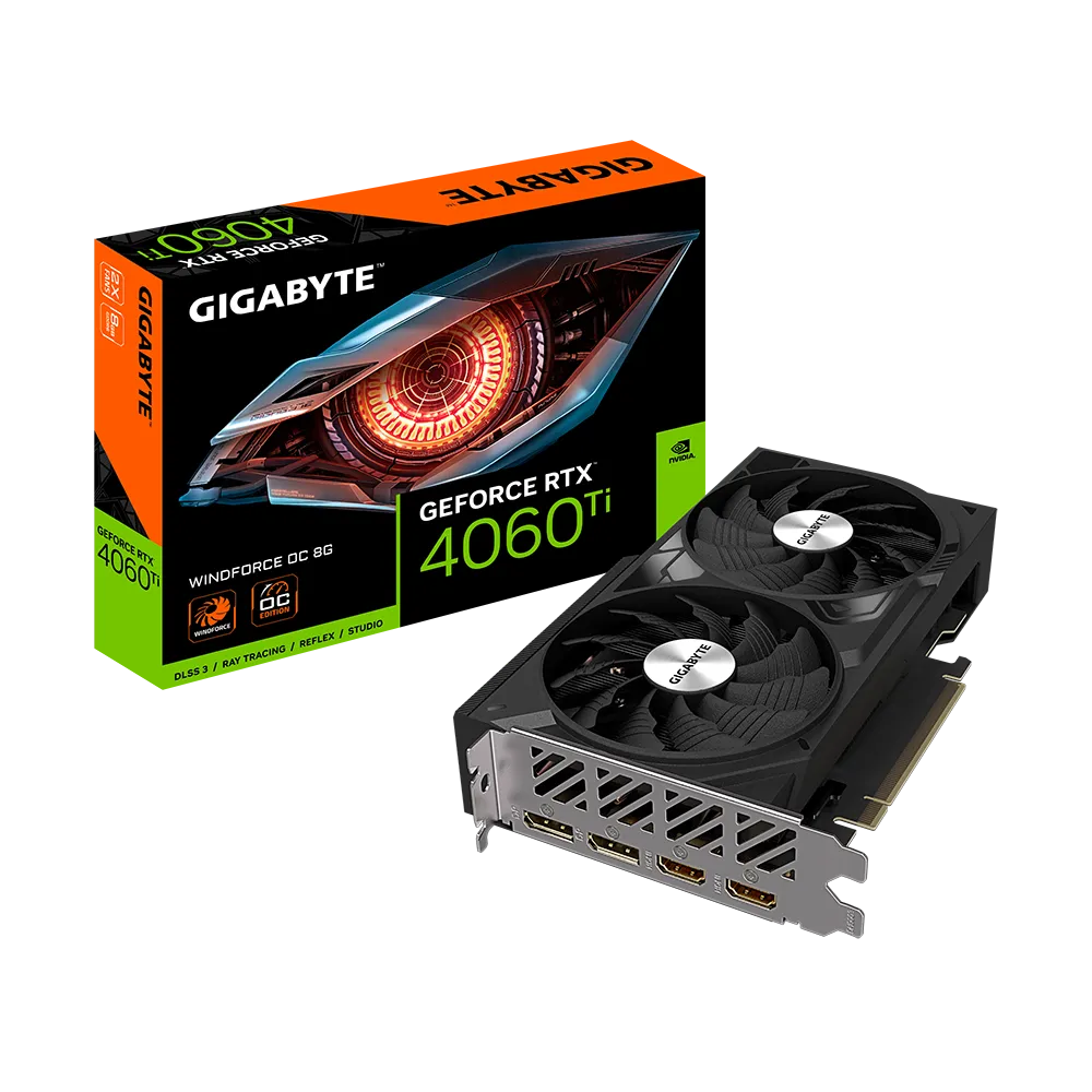 GeForce RTX™ 4060 Ti WINDFORCE OC 8G- GV-N406TWF2OC-8GD