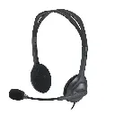 Logitech H111 Wired On Ear Headphones With Mic Black 