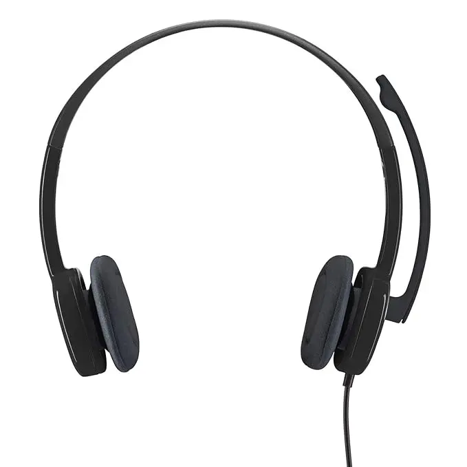 Logitech H151 Wired Headphones On Ear Headphones With Mic (Black) 