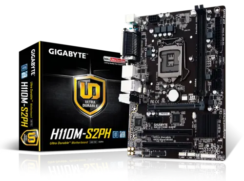 Gigabyte GA-H110M-H MicroATX Motherboard Socket LGA 115 DDR4 (6th and 7th Gen Intel Processor Support)