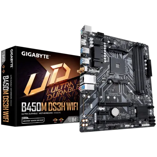 Gigabyte B450M DS3H WiFi MicroATX Motherboard Socket AM4 DDR4