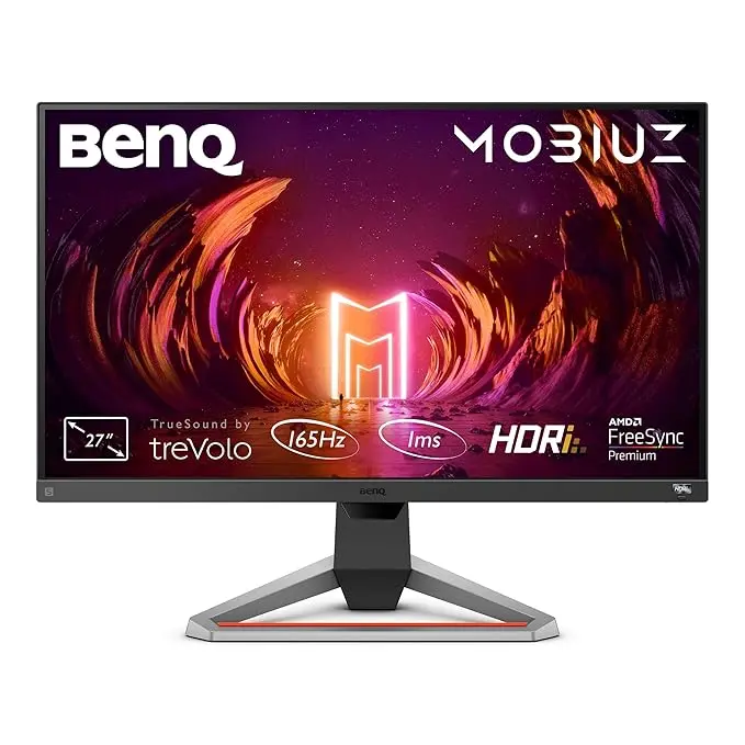 BenQ MOBIUZ EX2710S 27" IPS Full HD HDR Gaming Monitor 165Hz| 1ms MPRT| FreeSync Premium| Height Adjust| 99% sRGB| Bezel-Less| Black Equalizer| treVolo Speakers (2.5W x 2)| HDMI| DP (Dark Grey) 