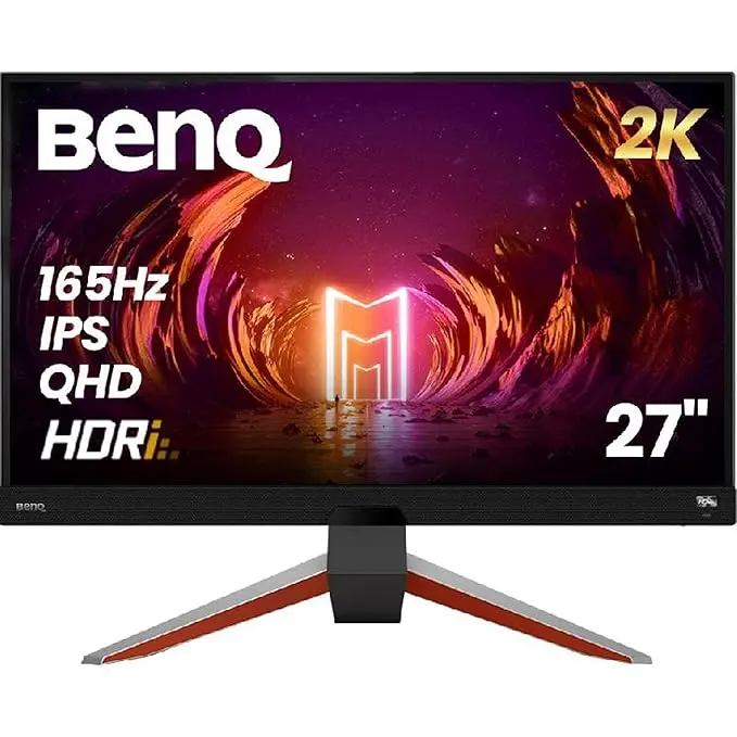 BenQ MOBIUZ EX2710Q 27" QHD IPS Gaming Monitor| 165Hz| 1ms MPRT| 95% DCI-P3| FreeSync Premium| Height Adjust| VESA DisplayHDR400| Bezel-Less| treVolo Speakers| HDMI| DP| USB 3.0 Hub(Metallic Grey)