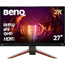 BenQ MOBIUZ EX2710Q 27" QHD IPS Gaming Monitor| 165Hz| 1ms MPRT| 95% DCI-P3| FreeSync Premium| Height Adjust| VESA DisplayHDR400| Bezel-Less| treVolo Speakers| HDMI| DP| USB 3.0 Hub(Metallic Grey)