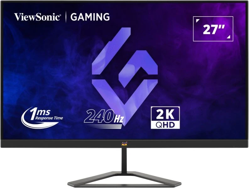 ViewSonic (from USA)- VX2758A-2K-PRO-3 (68.58 Cm) 27Inch 240Hz IPS QHD 2K Gaming Monitor| 1ms| HDR10| FreeSync | 137% sRGB | Tilt | Eye Care | 2 x HDMI | Display Port.