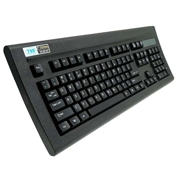 TVS ELECTRONICS Gold Prime Mechanical Wired Keyboard | Dustproof Key switches | Guaranteed 50 Million keystrokes | 1.5 Meter USB Cable, USB Gold Keyboard (Black) - 3003010056