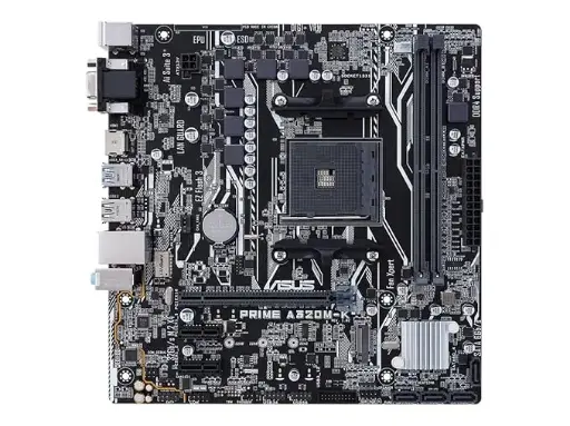 [BWASMB1022] ASUS Prime A320M-K Am4 Uatx Motherboard with Led Lighting Ddr4 32Gb/S M.2 Hdmi Sata 6Gb/S USB 3.0