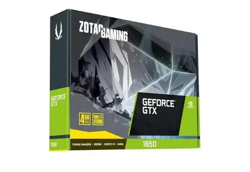 [BWZCGP1002] ZOTAC Gaming GeForce GTX 1650 Dual Fan 4GB GDDR6 128bit PCIe 3.0 (pci_e) Graphic Card with 1590Mhz Boost Clock - ZT-T16520R-10L