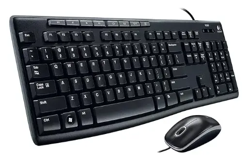 [BWLTKBM1001] Logitech Media Set MK200 Full-Size Wired Keyboard and High-Definition Optical Mouse Set 