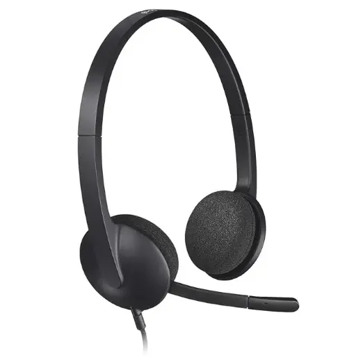 [BWLTHP1014] Logitech H340 Stereo Wired Over Ear Headphones With Mic With Noise-Cancelling, Usb, Pc/Mac/Laptop - Black 