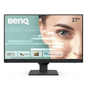 [BWBQM1002] BenQ GW2790 27" 1920x1080p FHD IPS Monitor| 100Hz|99% sRGB|Eye-careU|Dual HDMI|Display Port|Bezel-Less|Eyesafe|VESA MediaSync|B.I.|Low Blue Light+| Speakers|VESA Wall mountable(Black)