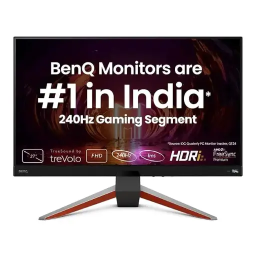 [BWBQM1010] BenQ MOBIUZ EX270M 27" 240Hz 1ms MPRT IPS Full HD HDR Gaming Monitor | FreeSync Premium| Height Adjustment| 99% sRGB| 400nits| Black Equalizer| treVolo Speakers| HDMI| DP| USB 3.0 Hub (Metallic Grey)