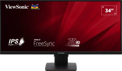 [BWVSMON1010] ViewSonic (from USA) - VA3456-MHDJ 86.36 Cm (34") Monitor UWQHD 3440 X 1440 | 21:9 Aspect Ratio | S-IPS | 420 Nits | sRGB 104% | Ergonomics | HDR 400 Ready | 6w (3X3) Speakers | 2-HDMI 2.0 | DP |