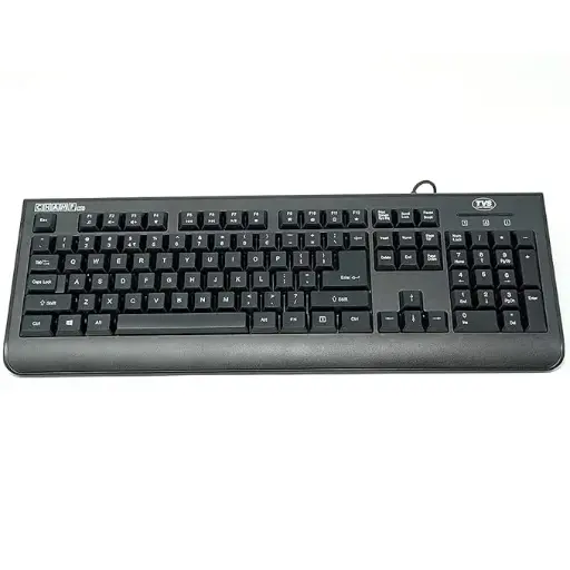 [BWTVSKB1002] TVS ELECTRONICS Champ Heavy Duty Membrane Wired Keyboard | Array of 104 Keys |Multimedia Functions|Membrane Keys| Compatible|Smooth Handling|Lightweight|Plug|SND Play USB Connectio |Sculpted Key Cap - 3006310001